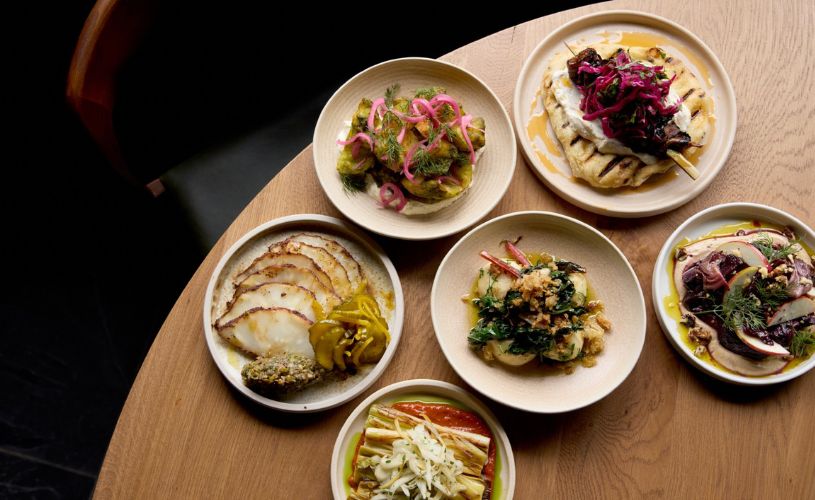 Selection of dishes at Root in Bath